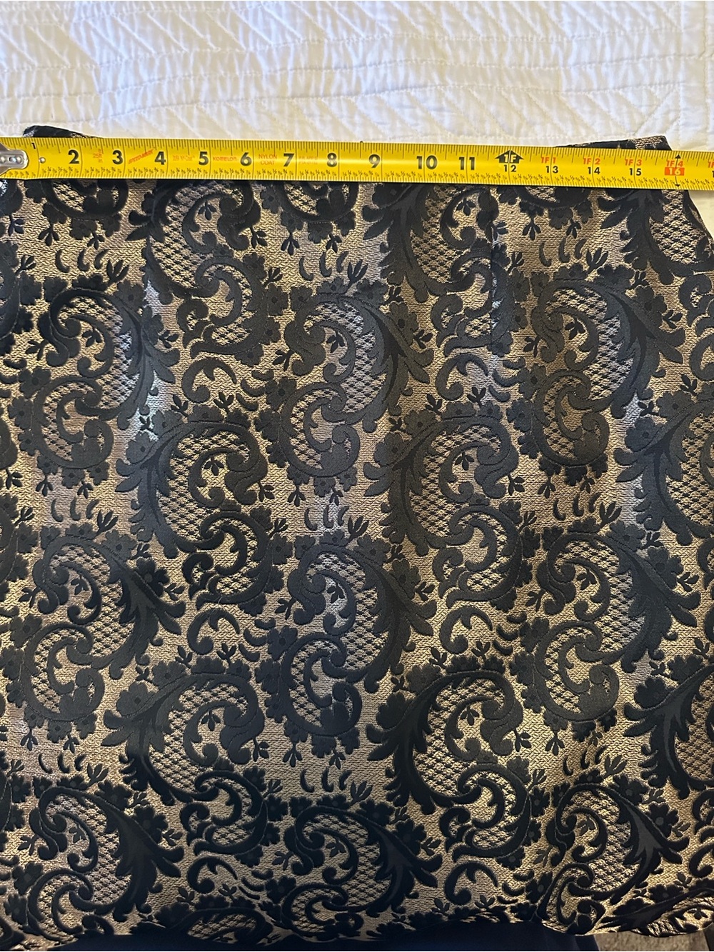 Worthington Black Lace-Overlay Pencil Skirt on Gold Base - Picture 4 of 8